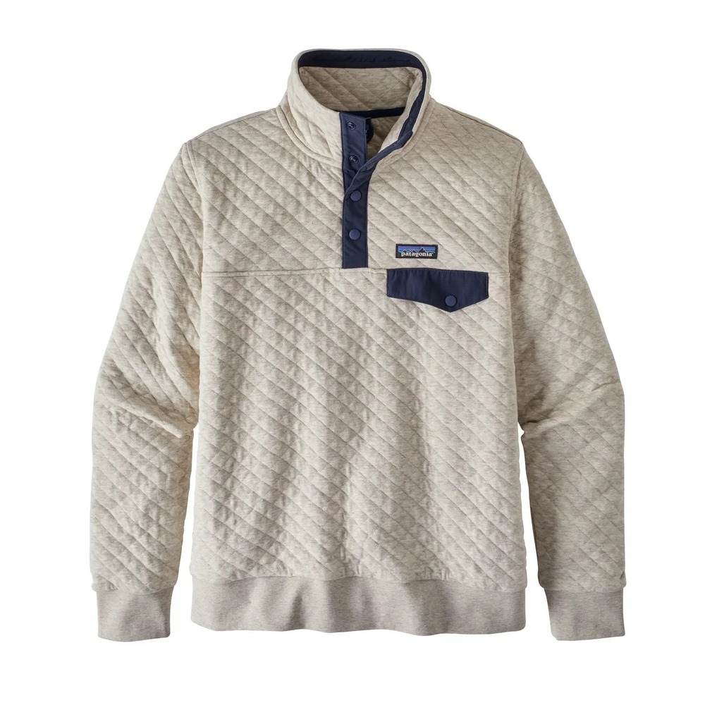 Patagonia W's Organic Cotton Quilt Snap-T Pullover in Birch White Medium